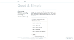 Desktop Screenshot of goodsimple.wordpress.com