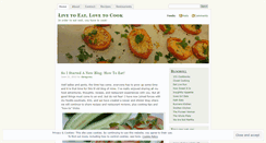 Desktop Screenshot of livetoeatlovetocook.wordpress.com