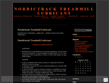 Tablet Screenshot of nordictracktreadmilllubricantxsne.wordpress.com