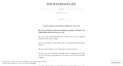 Desktop Screenshot of fountainsoflife.wordpress.com