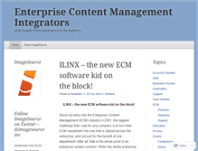 Tablet Screenshot of independentintegratorsofecm.wordpress.com