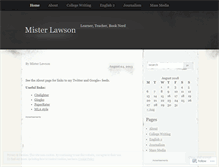 Tablet Screenshot of misterlawson.wordpress.com