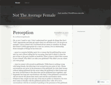 Tablet Screenshot of nottheaveragefemale.wordpress.com