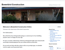 Tablet Screenshot of bowerbirdconstruction.wordpress.com