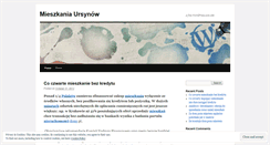 Desktop Screenshot of mieszkaniaursynow.wordpress.com