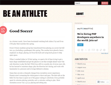 Tablet Screenshot of beanathlete.wordpress.com