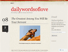 Tablet Screenshot of dailywordsoflove.wordpress.com