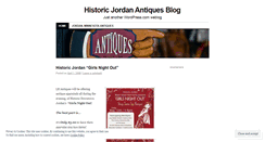 Desktop Screenshot of historicjordanantiques.wordpress.com