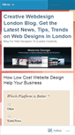 Mobile Screenshot of creativewebdesignlondon.wordpress.com