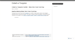 Desktop Screenshot of cobaltvstungsten.wordpress.com