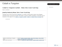 Tablet Screenshot of cobaltvstungsten.wordpress.com