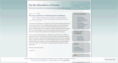 Desktop Screenshot of giantshoulders.wordpress.com