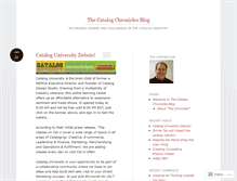 Tablet Screenshot of catalogchronicles.wordpress.com