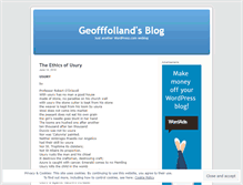 Tablet Screenshot of geofffolland.wordpress.com