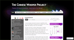 Desktop Screenshot of chinesewhisperproject.wordpress.com