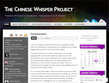 Tablet Screenshot of chinesewhisperproject.wordpress.com