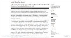Desktop Screenshot of littlemissnarcissist.wordpress.com