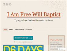 Tablet Screenshot of iamfreewillbaptist.wordpress.com