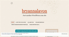 Desktop Screenshot of bryannalavon.wordpress.com