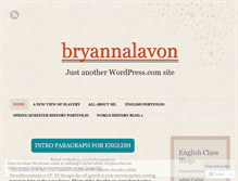 Tablet Screenshot of bryannalavon.wordpress.com