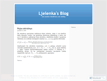 Tablet Screenshot of ljelenka.wordpress.com