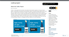 Desktop Screenshot of codexproject.wordpress.com
