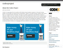 Tablet Screenshot of codexproject.wordpress.com