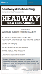 Mobile Screenshot of headwayskateboarding.wordpress.com