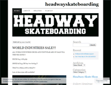 Tablet Screenshot of headwayskateboarding.wordpress.com