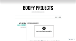 Desktop Screenshot of boopyprojects.wordpress.com