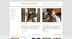 Desktop Screenshot of minimalistmamatest.wordpress.com