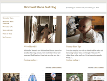 Tablet Screenshot of minimalistmamatest.wordpress.com