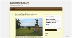 Desktop Screenshot of battleofgettysburg.wordpress.com