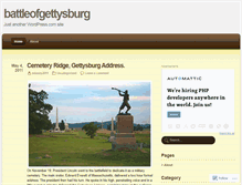 Tablet Screenshot of battleofgettysburg.wordpress.com