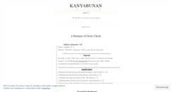 Desktop Screenshot of kanyabunan.wordpress.com