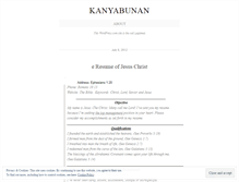 Tablet Screenshot of kanyabunan.wordpress.com