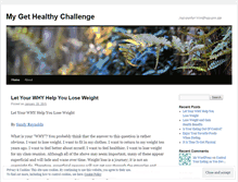 Tablet Screenshot of mygethealthychallenge.wordpress.com