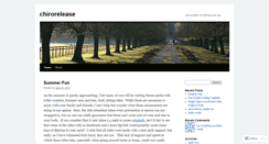 Desktop Screenshot of chirorelease.wordpress.com