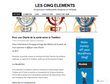 Tablet Screenshot of cinqelements.wordpress.com