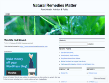 Tablet Screenshot of naturalremediesmatter.wordpress.com