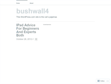 Tablet Screenshot of bushwall4.wordpress.com