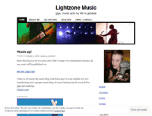 Tablet Screenshot of lightzonemusic.wordpress.com