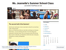 Tablet Screenshot of jeannettesummerclass.wordpress.com