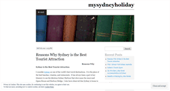 Desktop Screenshot of mysydneyholiday.wordpress.com