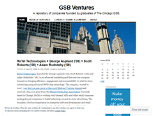 Tablet Screenshot of gsbventures.wordpress.com