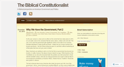 Desktop Screenshot of biblicalconstitutionalist.wordpress.com