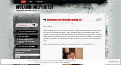 Desktop Screenshot of mozambiqueproject.wordpress.com