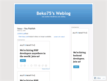 Tablet Screenshot of beko75.wordpress.com