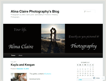 Tablet Screenshot of alinaclairephotography.wordpress.com