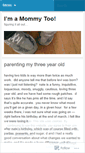 Mobile Screenshot of mommytoo.wordpress.com